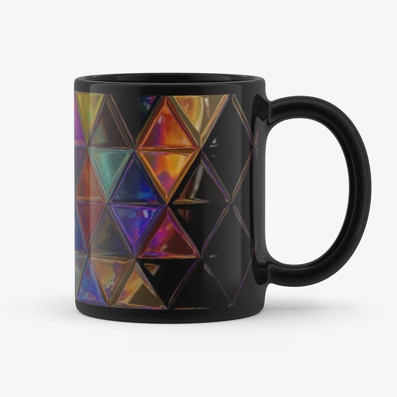 Geometric ceramic mug