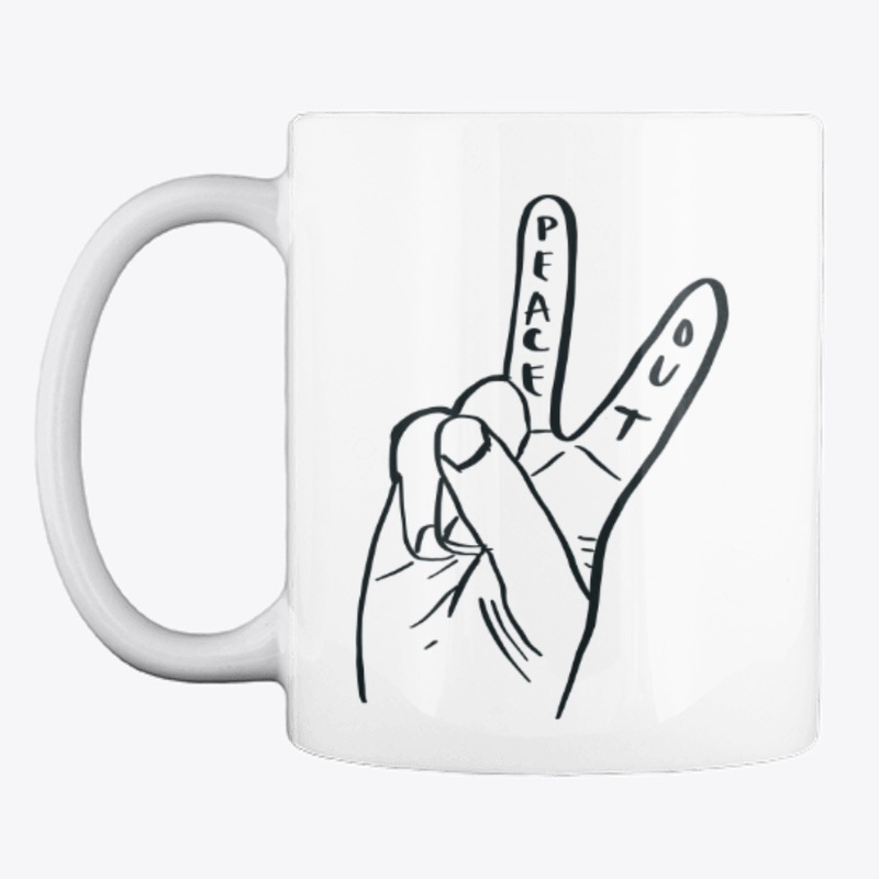 PEACE OUT | BLACK OUTLINE