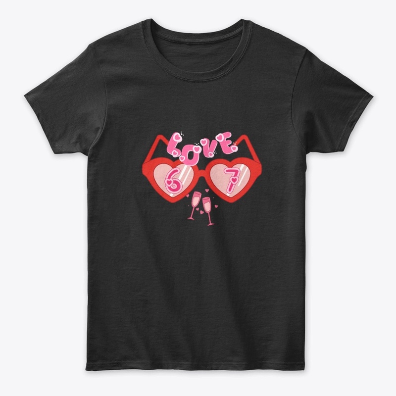 Love 67 Valentine Heart Sunglasses