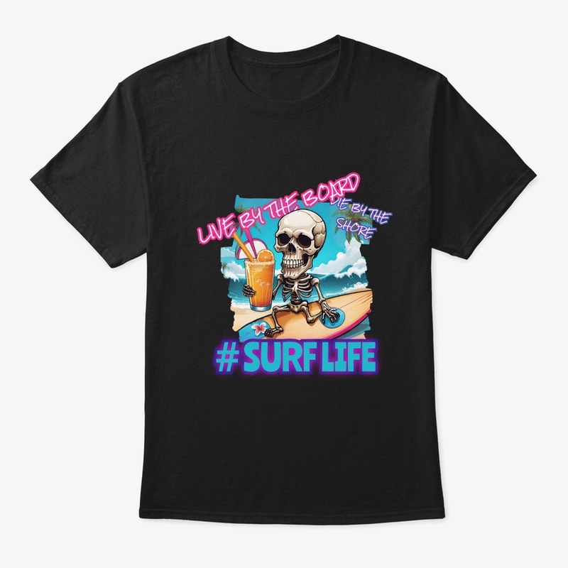 Surf life funny Beach neon Graphic Print