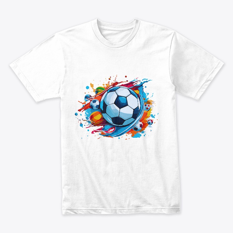 Modern Colorful Soccer Club T-Shirt