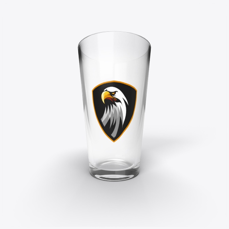 Modern Eagle Head on the Black Shield