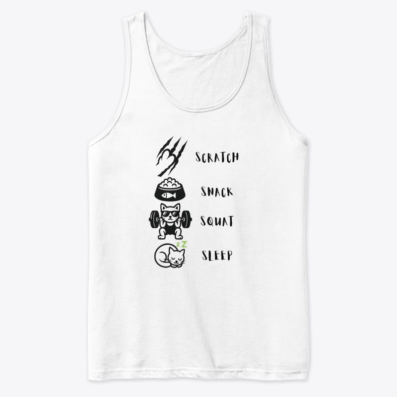 Scratch. Snack. Squat. Sleep.