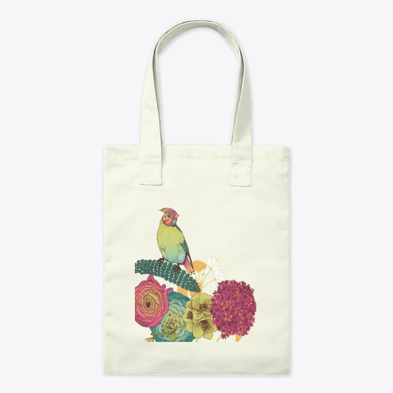  Bird and flowers