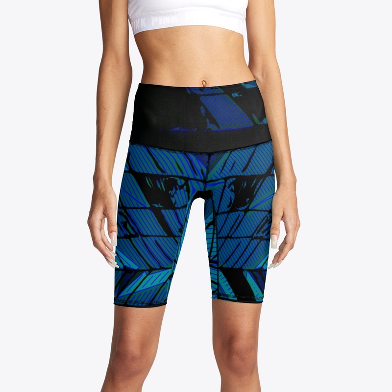 Turquoise Black Striped Pattern  