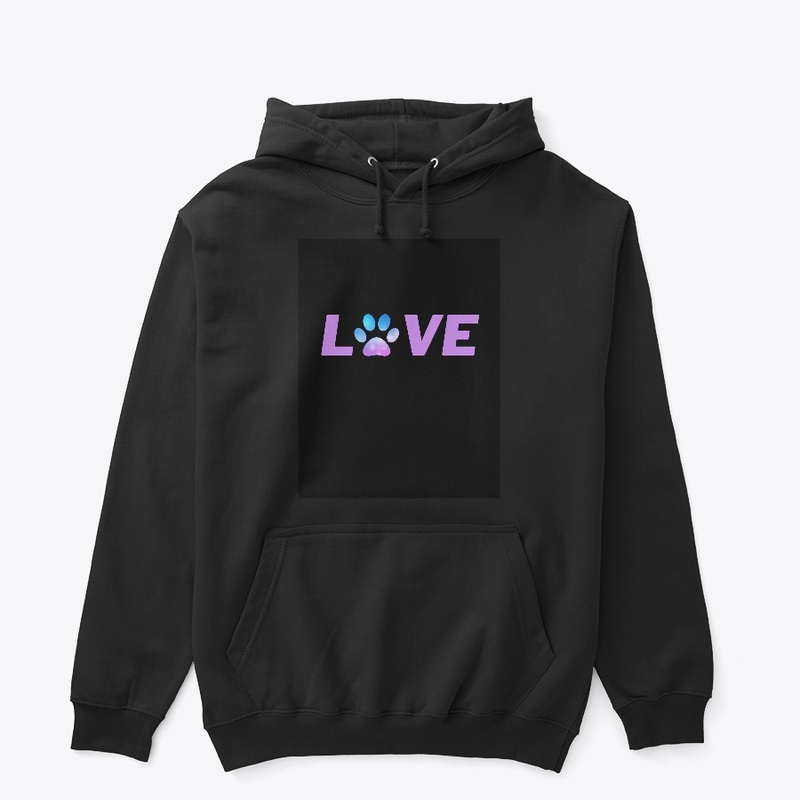 cute dog paw print love t shirt