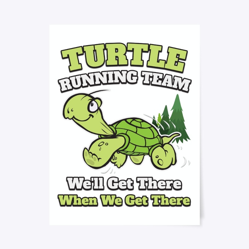 Turtle Running Team Funny Gift