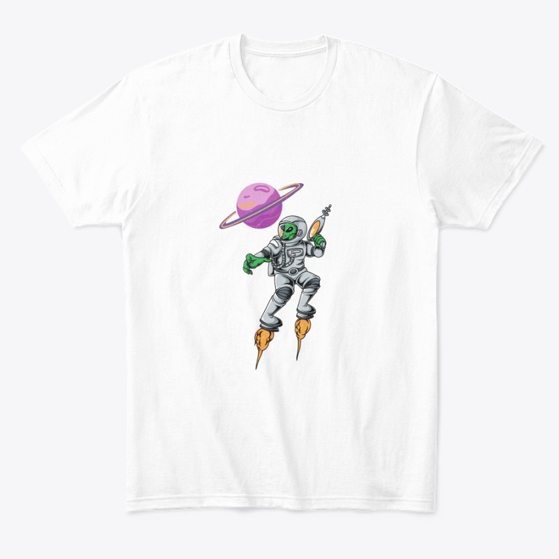 White Astronaut Graphic T-Shirt