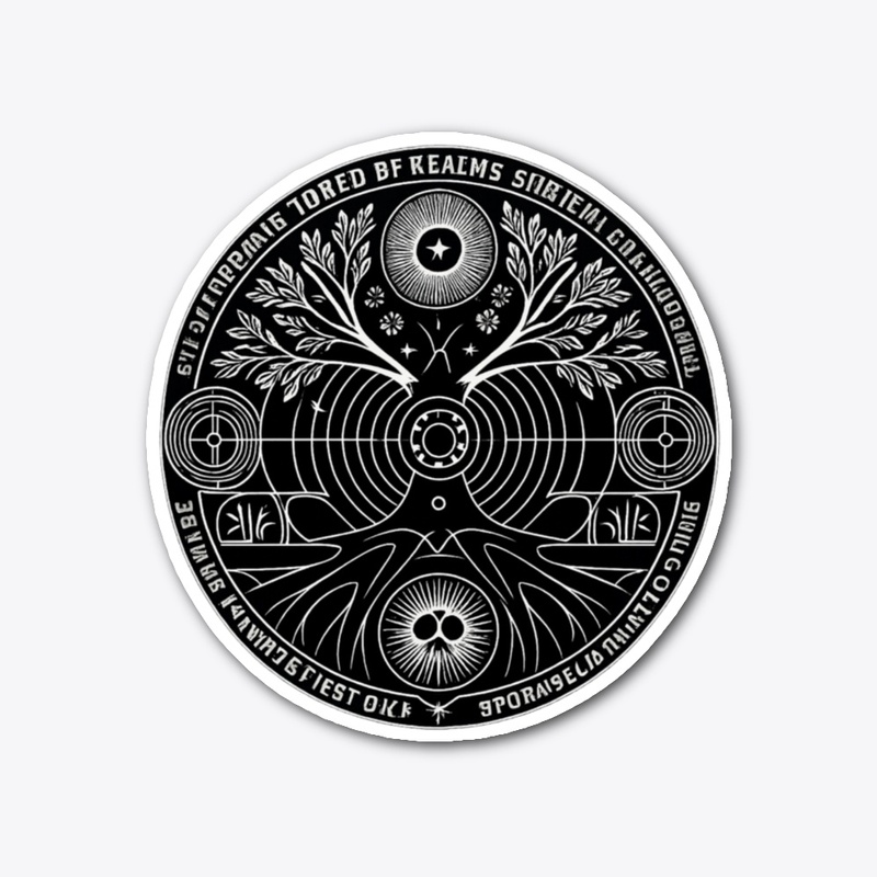 Mystic Tree of Realms Circular Mandala