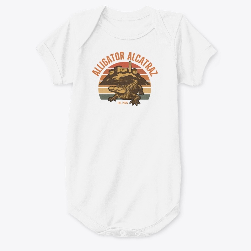 Alligator Acatraz onesie
