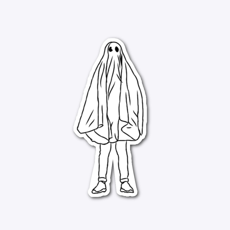 Large Icon Ghostie Black on White