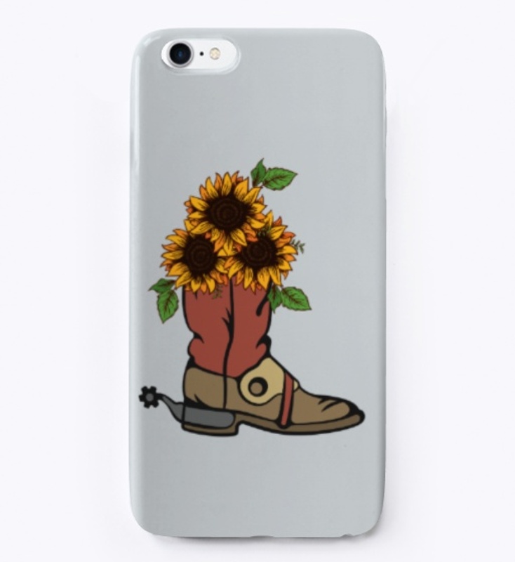 Boots With Sunflowers