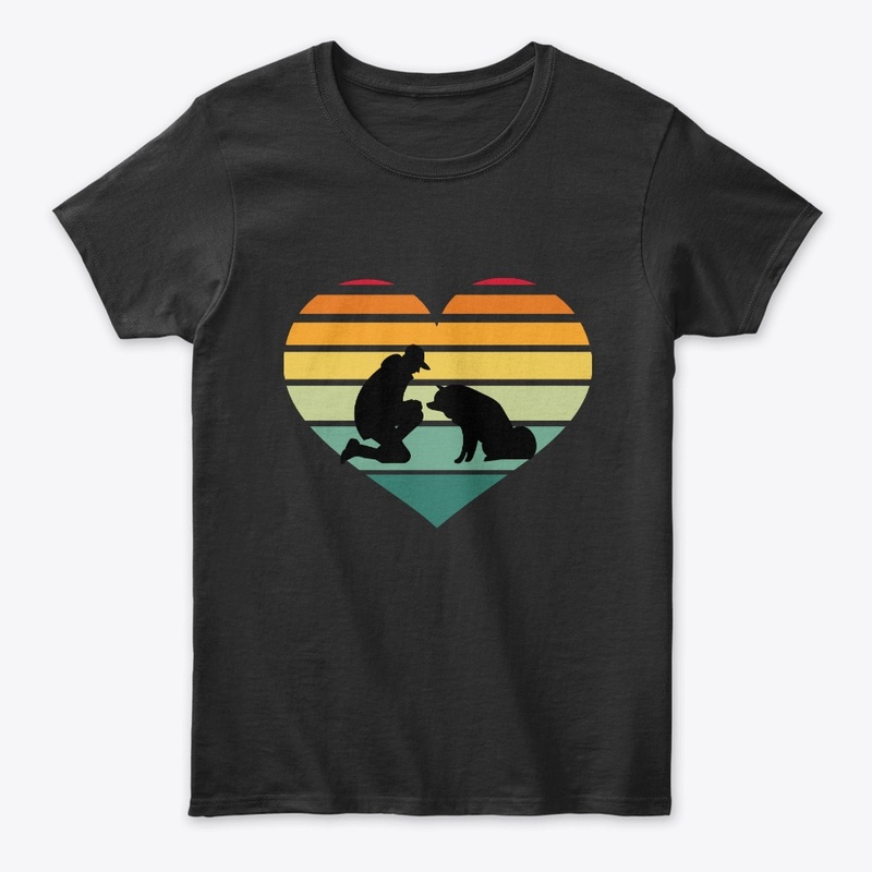 Vintage heart dog lovers Tshirts