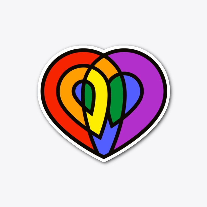 LGBT Love Pride Rainbow Heart