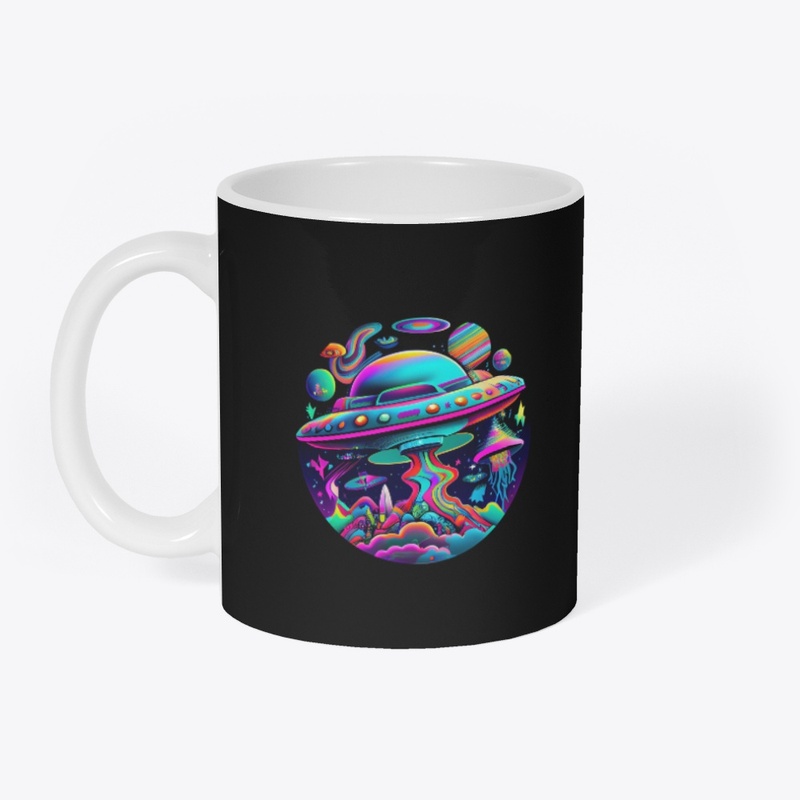 UFO Neon Lights cosmic abduction