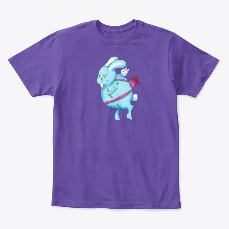 Big Blue Easter Bunny Cupid