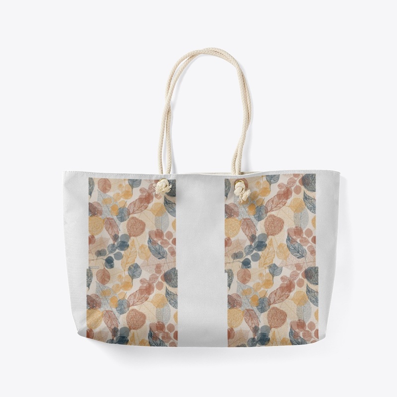 Nature,floral,multicolor print bag