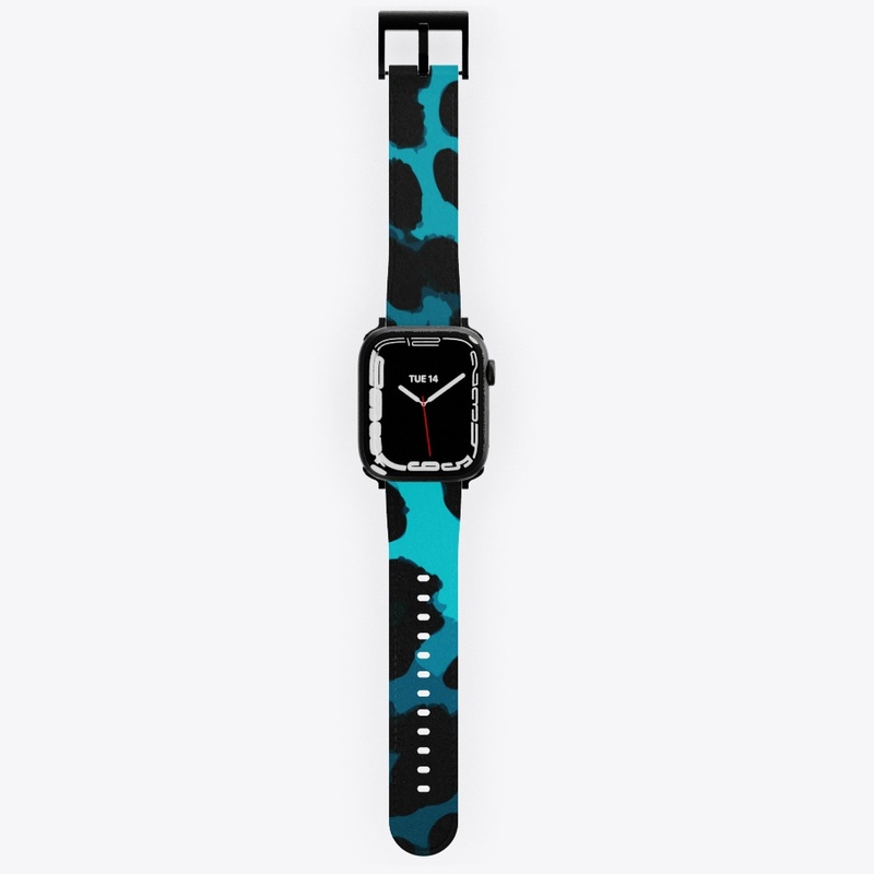 Turquoise Abstract Cheetah Print  