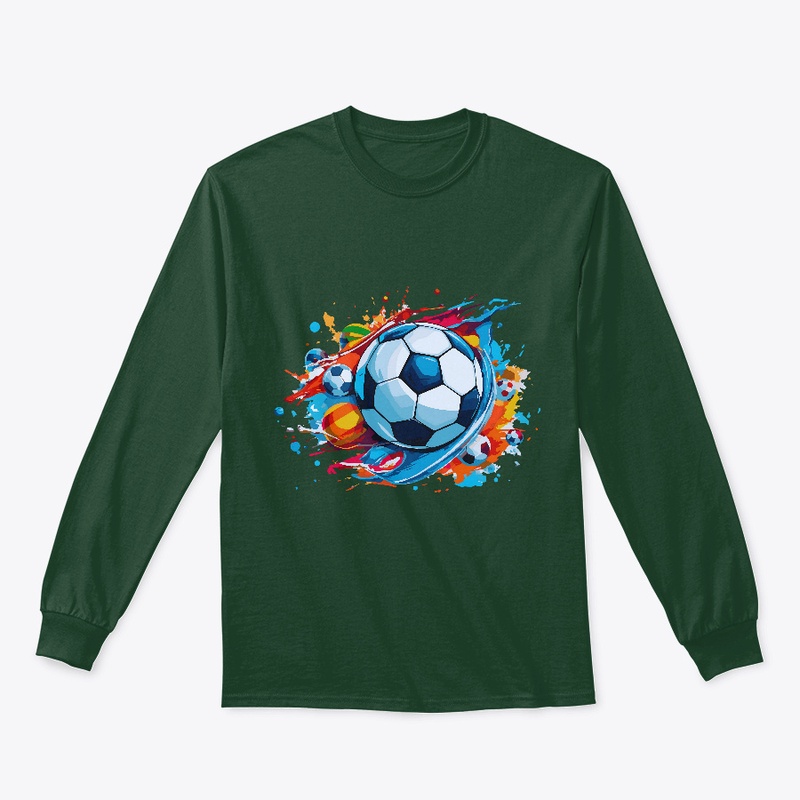 Modern Colorful Soccer Club T-Shirt