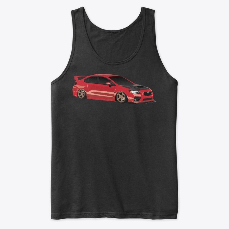 Red Subie WRX illustration
