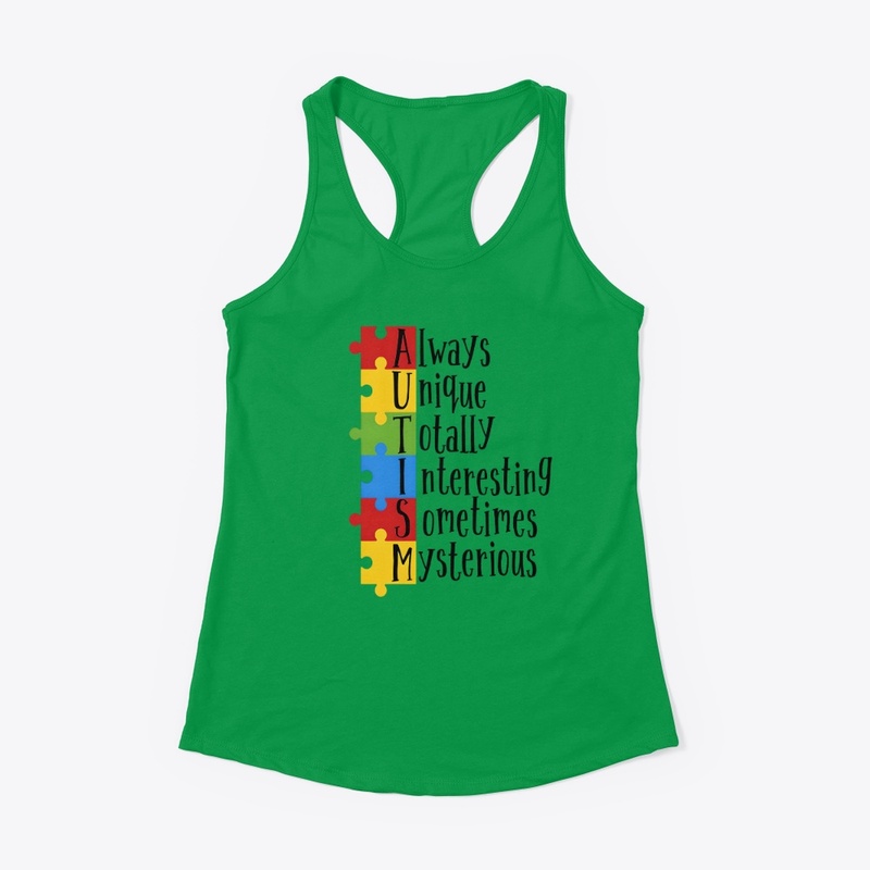 Autism 4637 - Women's Racerback Tank - Women's Racerback Tank