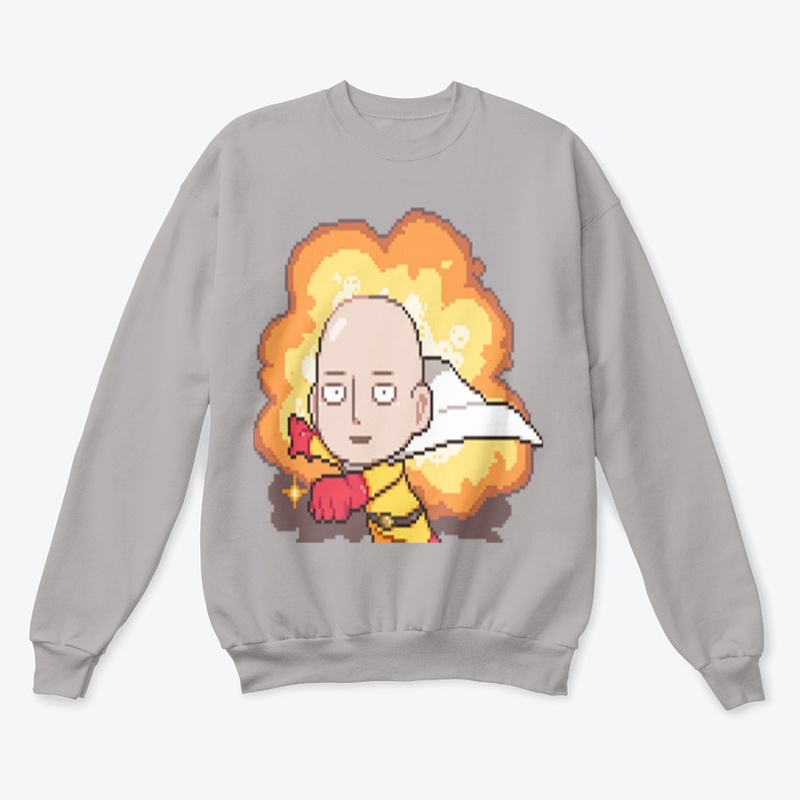 Pixelated Saitama Merch