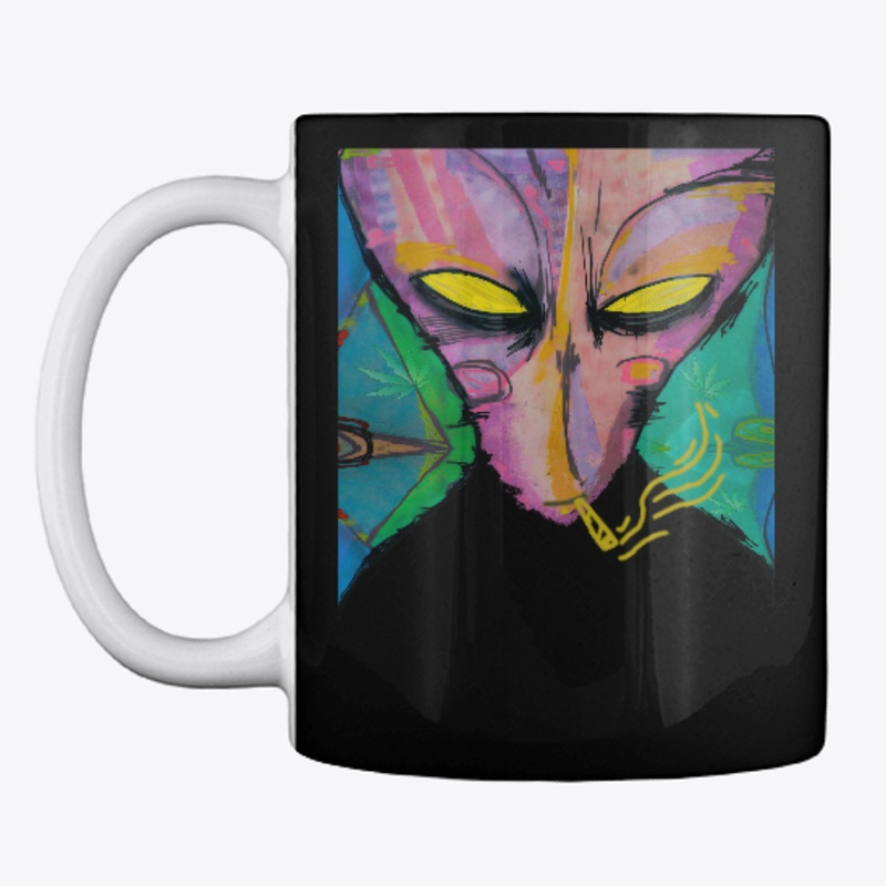 Smoking Alien T-shirt 