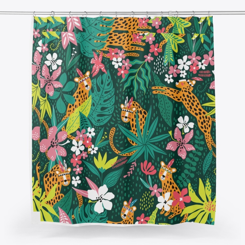 Best Selling Leopard   tropical leaves