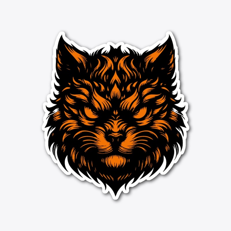 Striking Cat Graphic