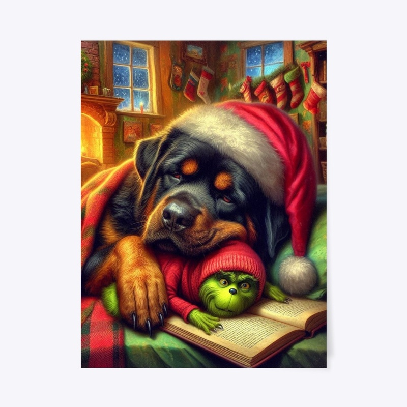 Rottweiler Christmas Eve