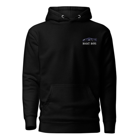 Boost Boys Pagani Huayra R Hoodie Black Camiseta Embroidery Chest Left