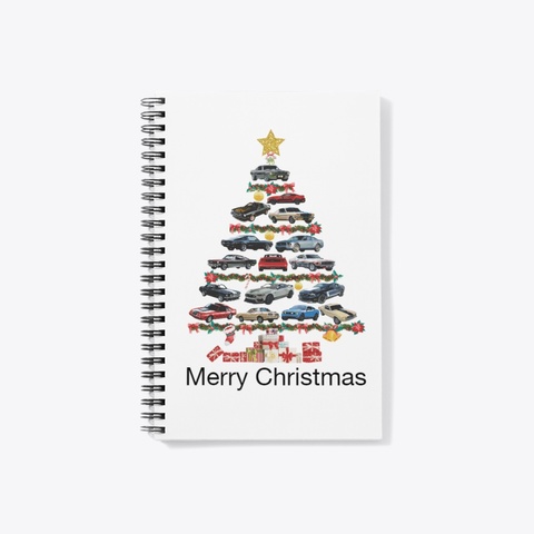 Christmas Mustangs White T-Shirt Front