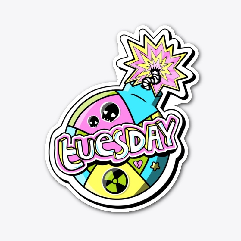 WARNING: TUESDAY Sticker
