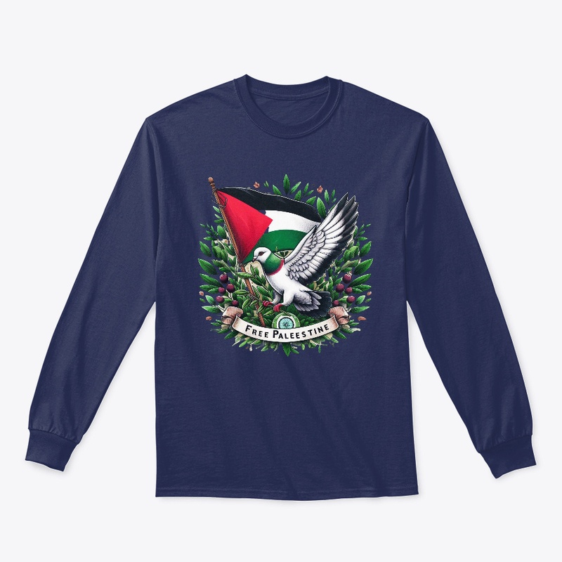 Pigeon Hold olive branch Palestine Flag
