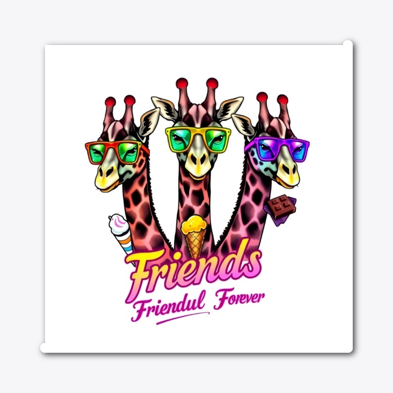 Three giraffes giraffe friends