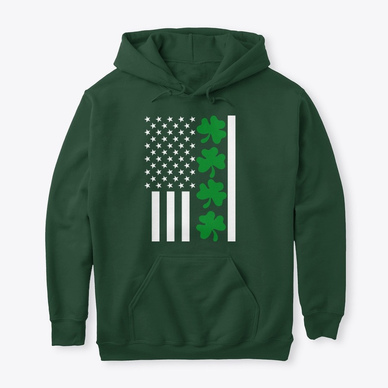 US America Flag St Patrick's Day T-Shirt