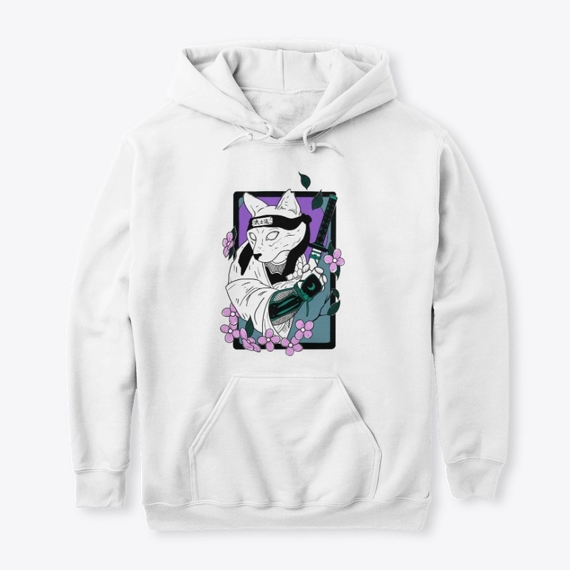 Anime Samurai Cat Holding Bushido Katana