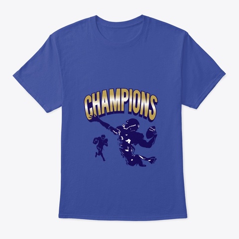 Football Champions Deep Royal T-Shirt Front