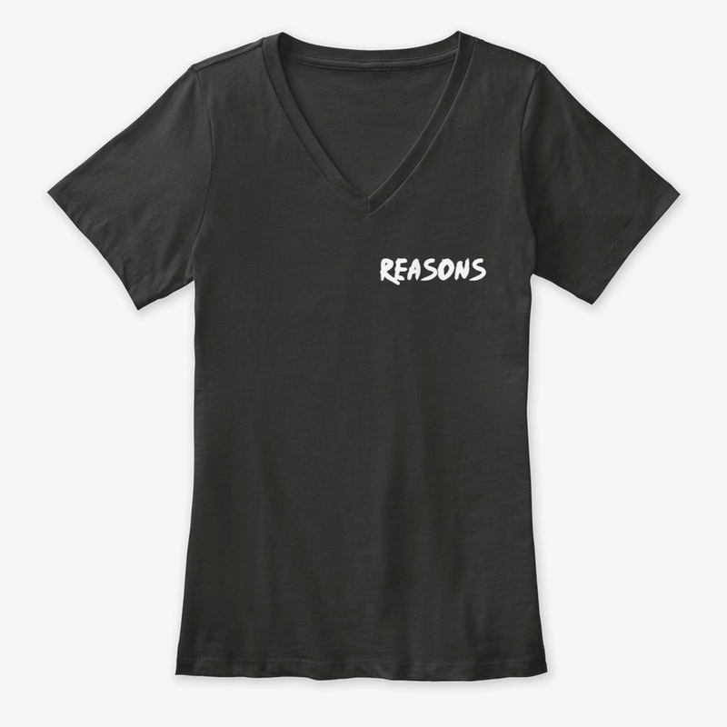 White Text V-Neck Options 