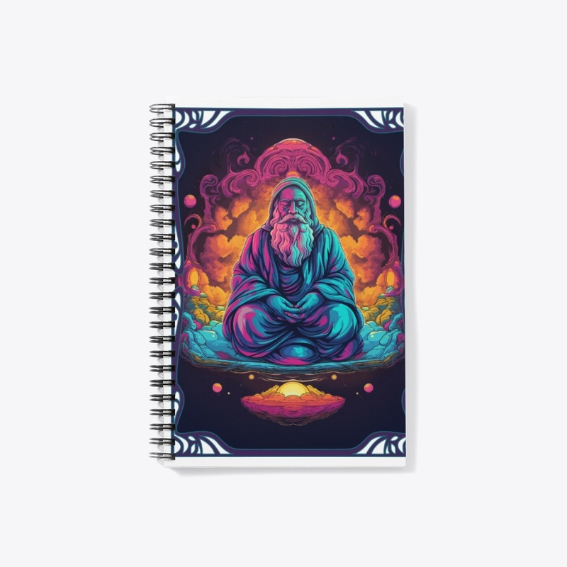 Trippy Celestial Monk/Buddha print