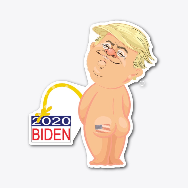 Trump Pissing On Biden Sticker / Mug