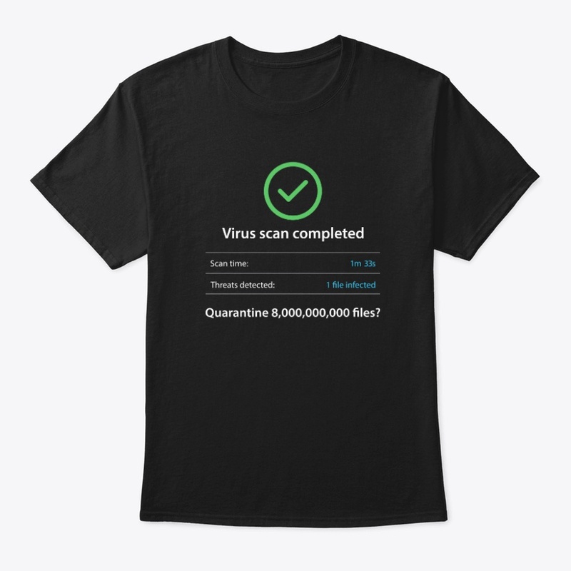Virus scan completed, quarantine (dark)