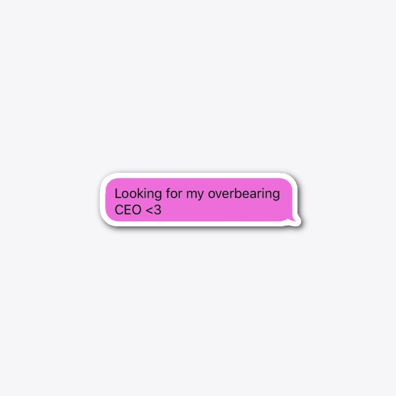 CEO Hot Pink Sticker