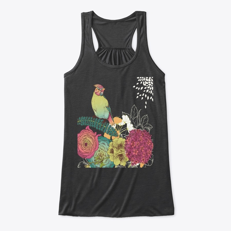  Bird and flowers