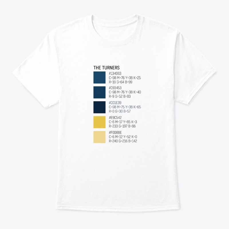 The Turners Band Merch - Color Codes