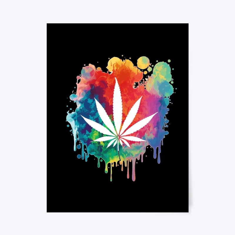 Color Drip Leaf Cut