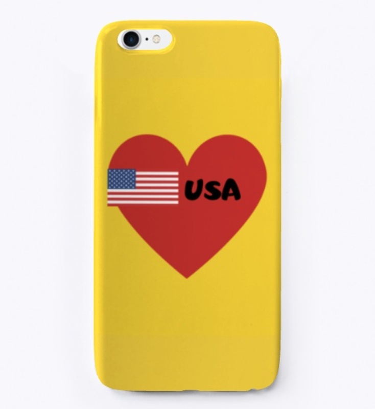 Yellow Patriotic Phone Case and Tee !