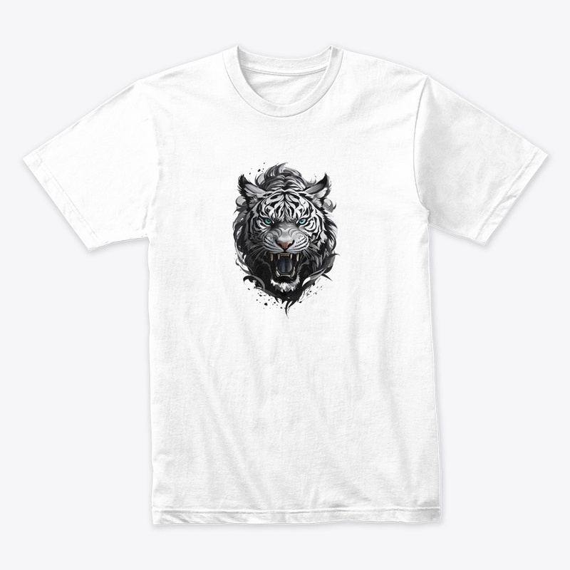 The roar of a black tiger's mouth