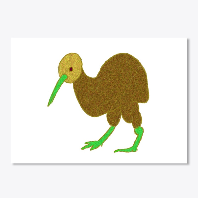 Kiwi bird fruit colors