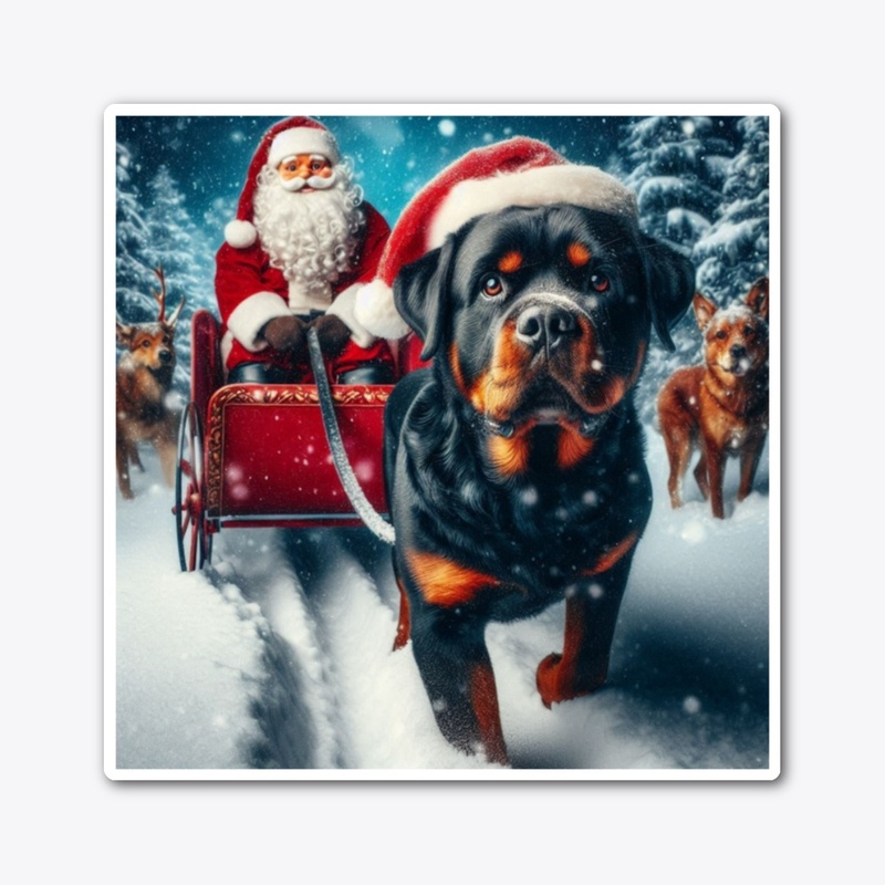 Rottweiler & Santa